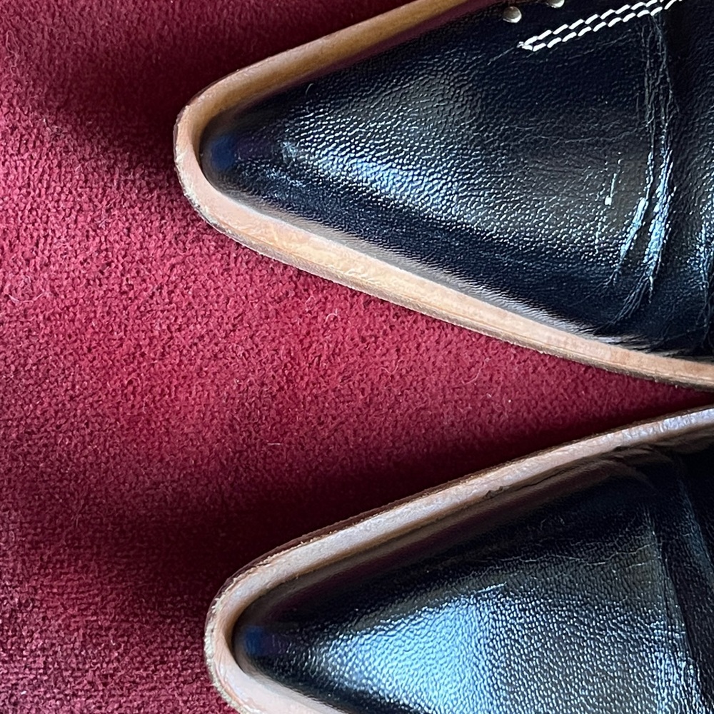 Black Leather Italian Mules - Picture 3 of 12